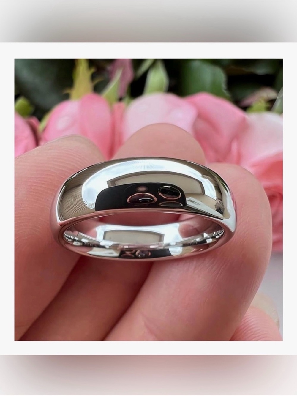 NEW! TUTISS 6mm White Tungsten Rings Women's Wedding Band Domed
Polished-
Sz 6 - Picture 3 of 4